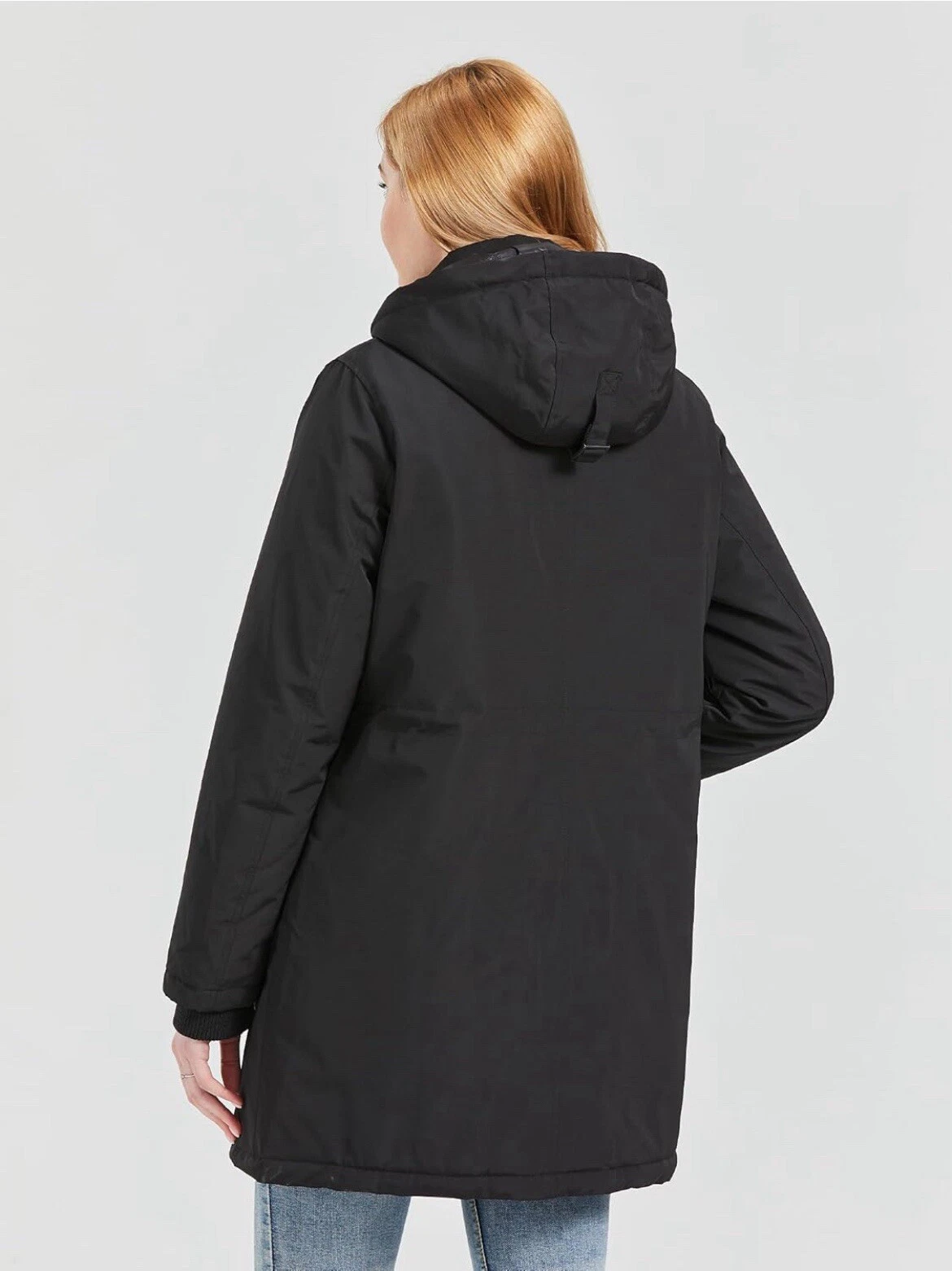 Anna Suhuan Black Slim-Fit Winter Jacket Hooded Women's Size 4 READ - Image 6