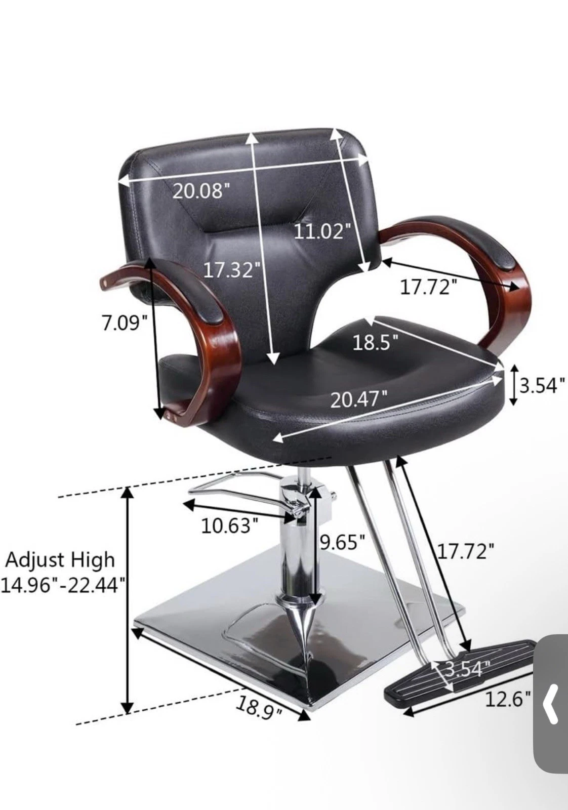 salon chair used - Image 7
