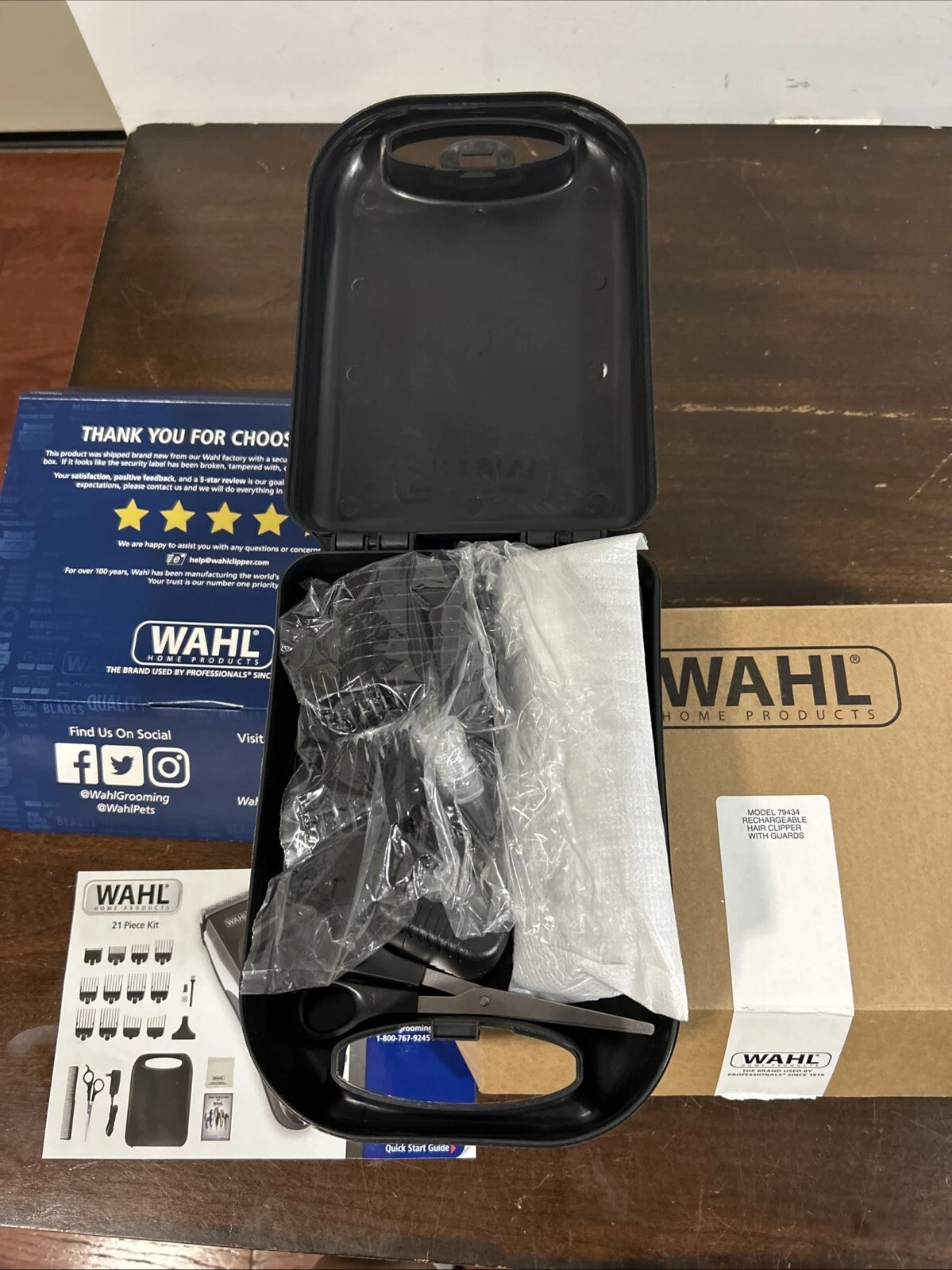 WAHL Clipper Rechargeable Cord/Cordless Haircutting,Model-79434