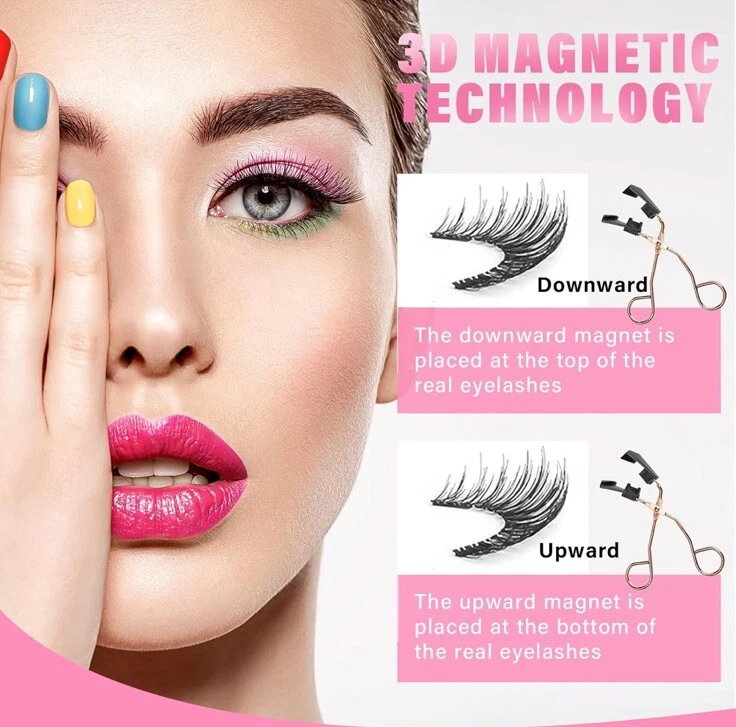 Magnetic Eyelashes, Magnetic False Eyelashes without Eyeliner, - Image 5