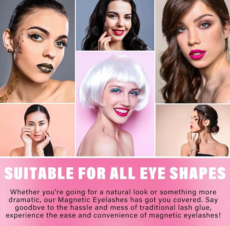 Magnetic Eyelashes, Magnetic False Eyelashes without Eyeliner, - Image 4