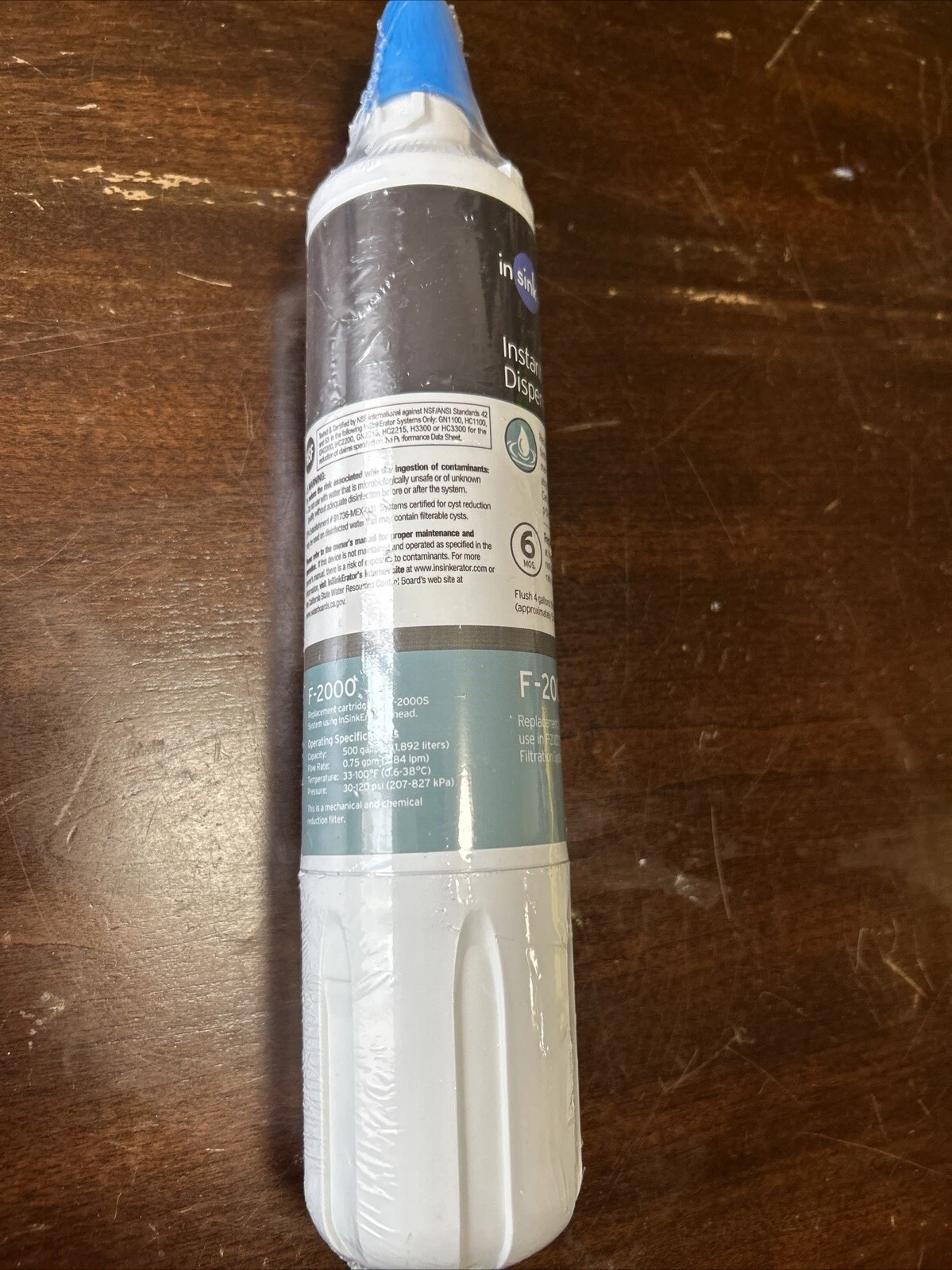 New InSinkErator F-2000 1 Count Pack of 1 White Filter Cartridge Original Seal P - Image 6