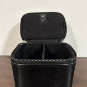 Mirage Leather Travel Watch Jewelry Case for Men – Watch Band, Obsedian Black