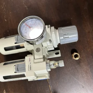 3/8" NPT Compressed Air Filter Regulator Lubricator Combo, Air Compressor Wat...