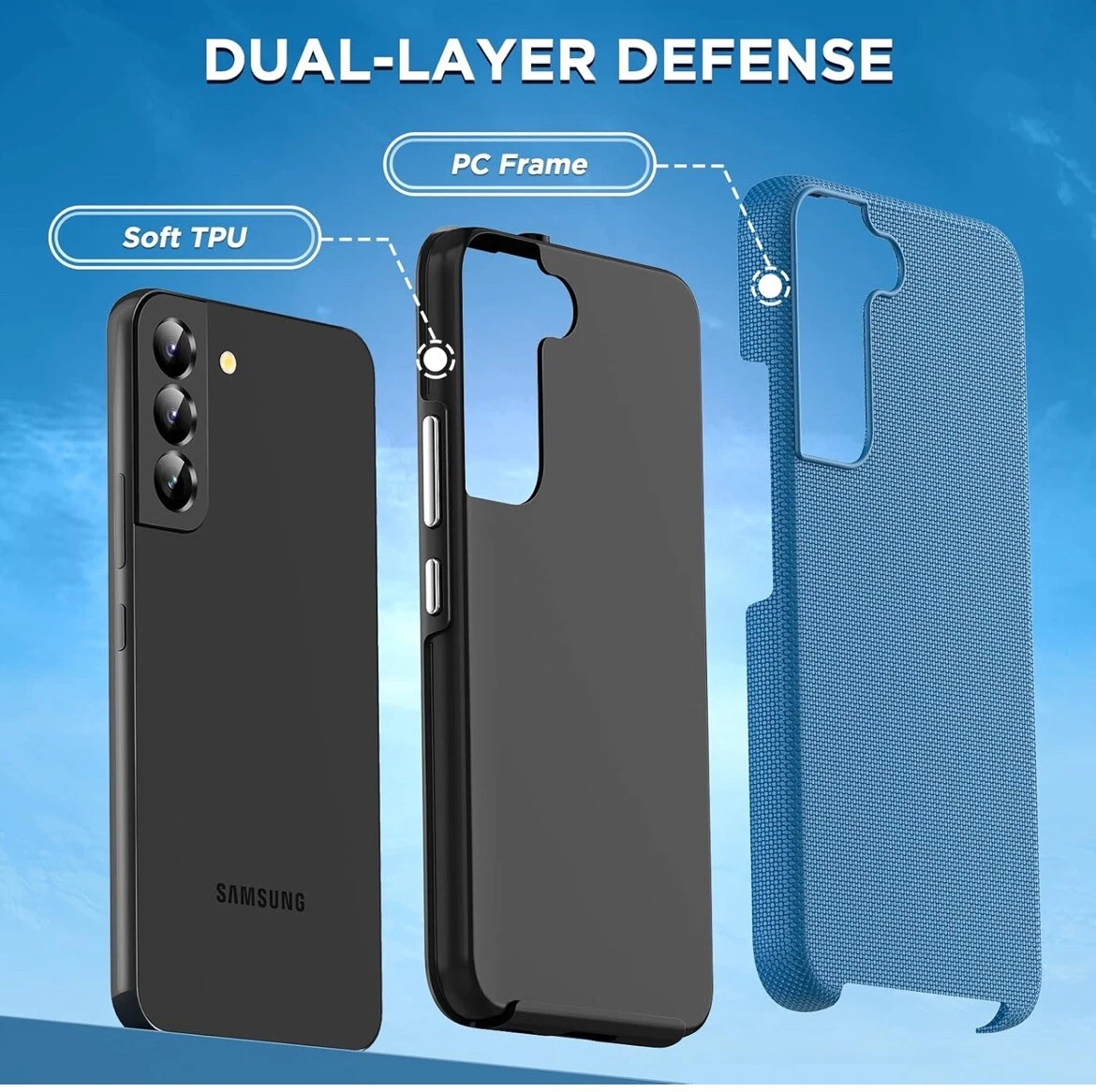 Samsung Galaxy S22 Ultra Case With Screen Protectors Military Grade Shockproof - Image 5