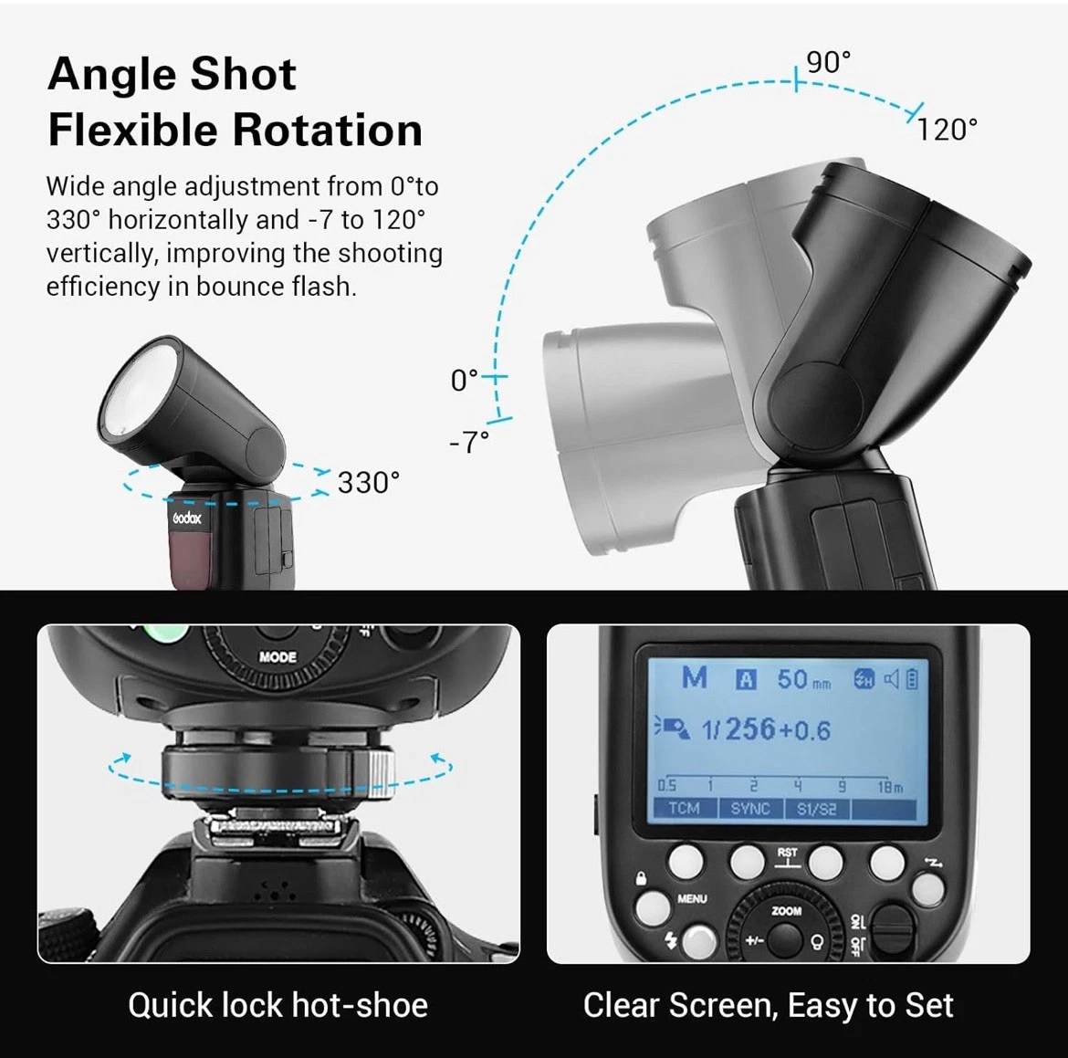 US Godox V1S V1-S 2.4G TTL HSS Round Head Camera Speedlite Flash Light For Sony - Image 7