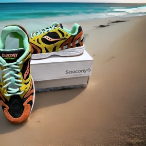 Sauconony MEN'S TRAILIAN GRID AZURA 2000 SNEAKERS IN Brown Mustard