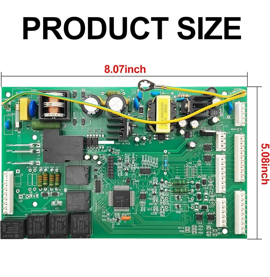 GE WR55X10942 Refrigerator Control Board (Yellow Cable Not Included ) - Image 4