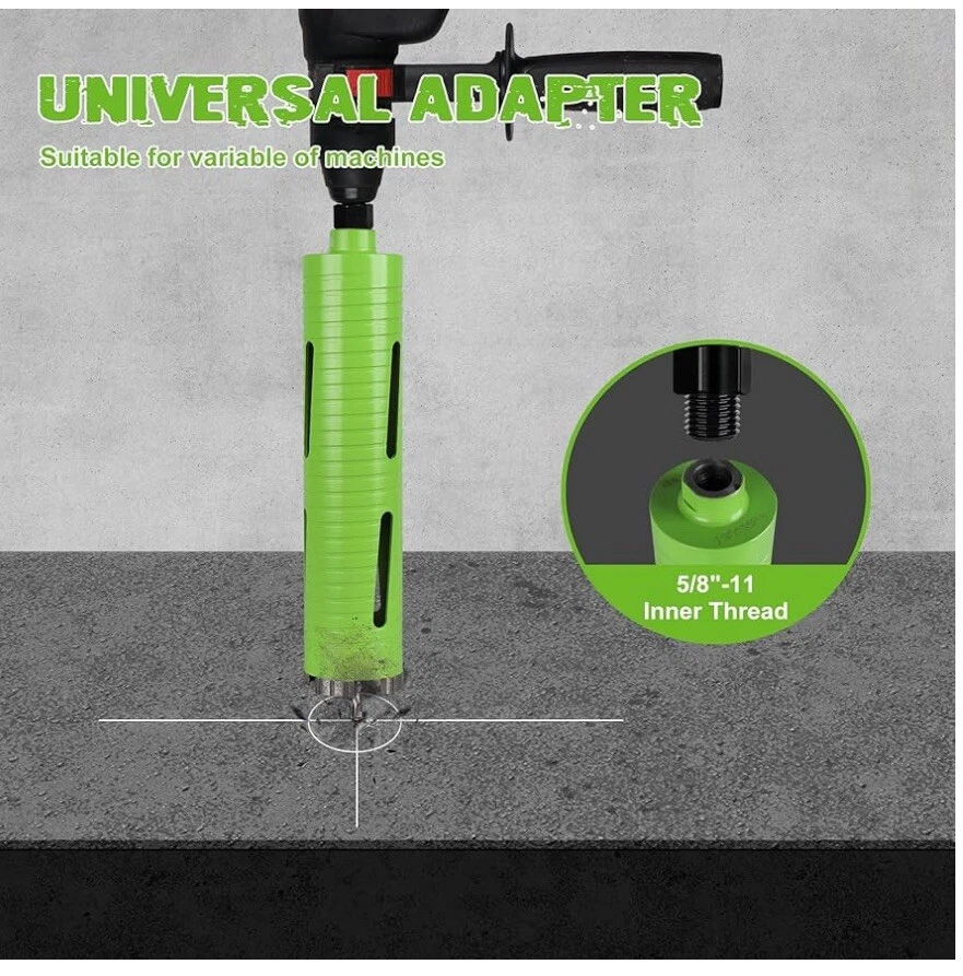 3-1/2" Concrete Core Drill Bit, 5/8"-11 Threaded Dry Core Drill Bit, 10" Dril... - Image 5